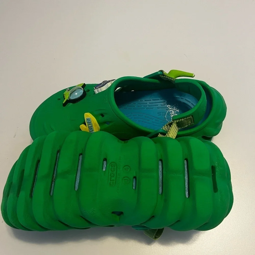 Crocs x Extra Butter x The Jetsons Echo Clog in 'Orbit City' green.